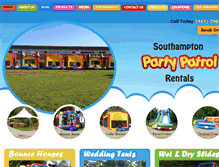 Tablet Screenshot of partyrentalsinmact.com